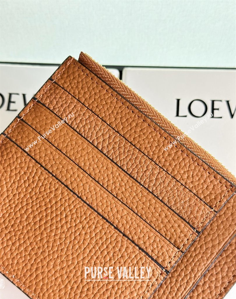 Loewe Large coin cardholder in soft grained calfskin Khaki (hongyun-24032024)