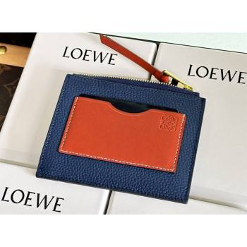 Loewe Large coin cardholder in soft grained calfskin Blue (hongyun-24032027)