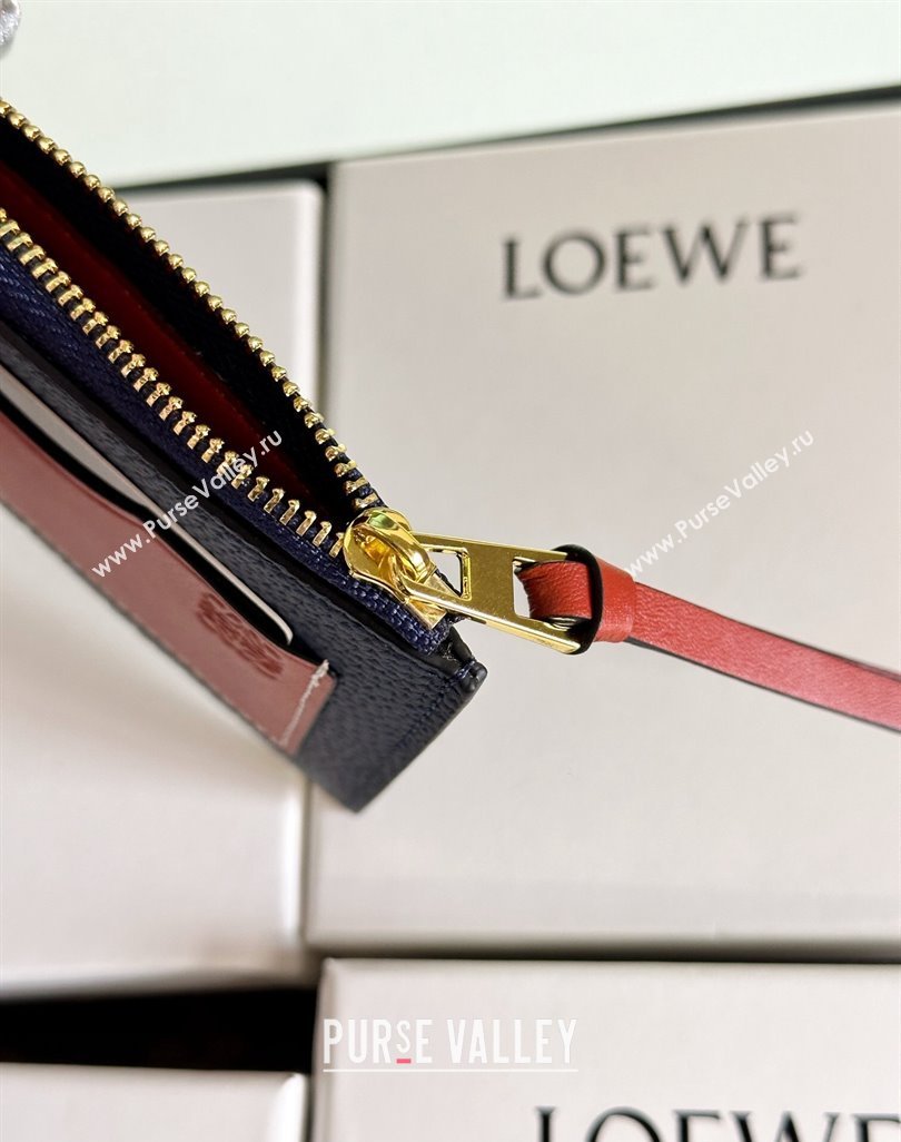 Loewe Large coin cardholder in soft grained calfskin Blue (hongyun-24032027)