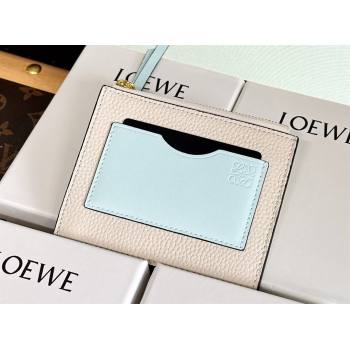 Loewe Large coin cardholder in soft grained calfskin Creamy (hongyun-24032026)