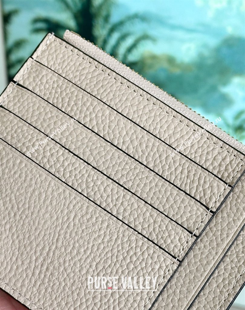 Loewe Large coin cardholder in soft grained calfskin Creamy (hongyun-24032026)