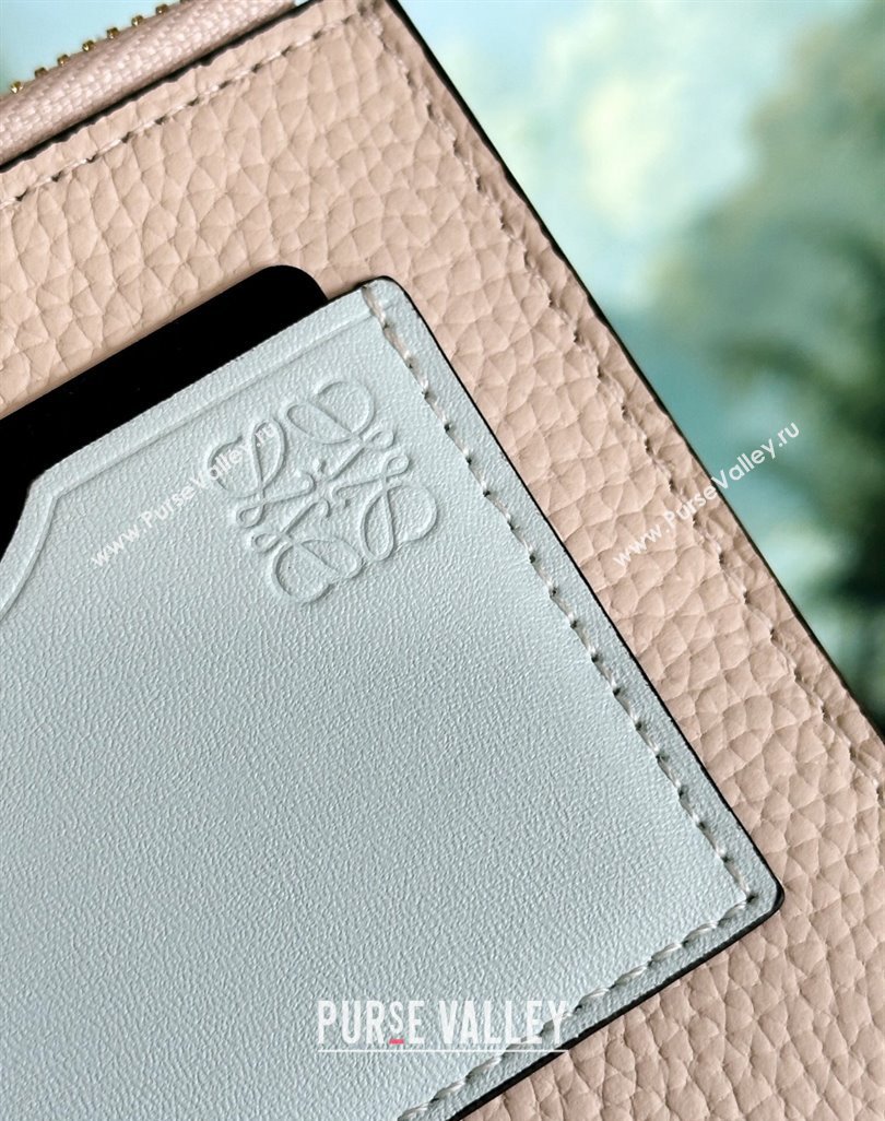 Loewe Large coin cardholder in soft grained calfskin Creamy (hongyun-24032026)