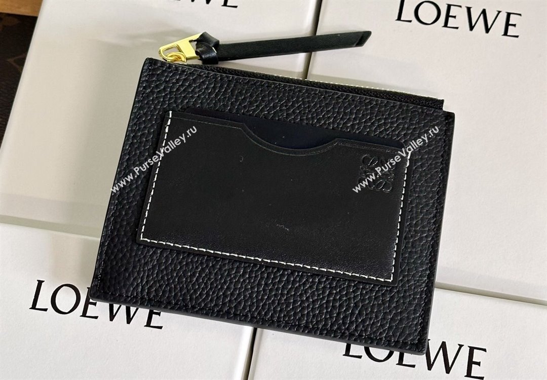 Loewe Large coin cardholder in soft grained calfskin Black (hongyun-24032023)