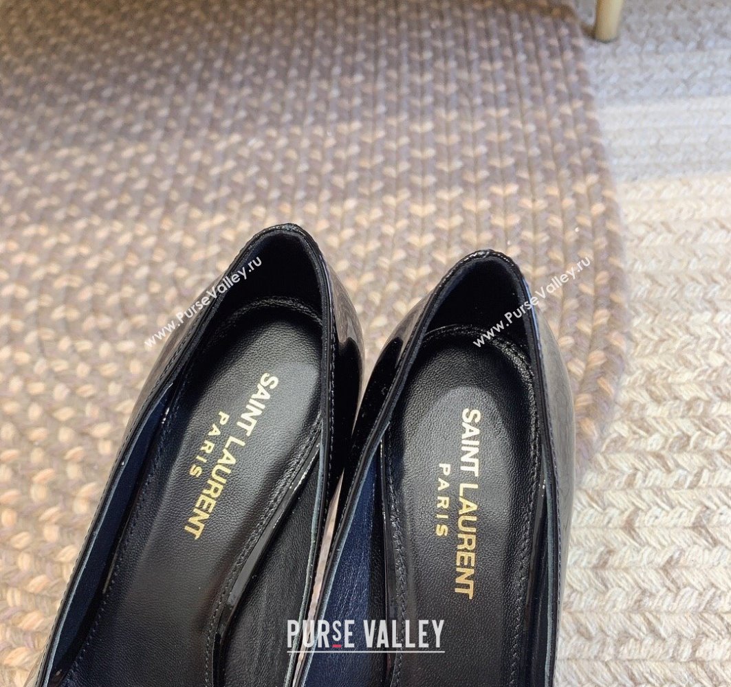 Saint Laurent Heel 8.5cm Opyum Pumps in patent leather 484160 Black/Silver (modeng-24032220)