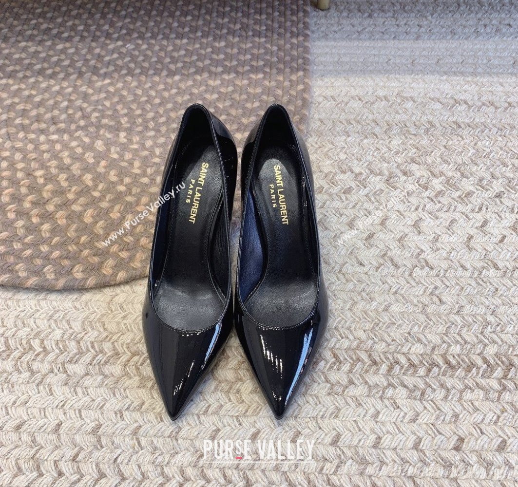 Saint Laurent Heel 8.5cm Opyum Pumps in patent leather 484160 So Black (modeng-24032219)