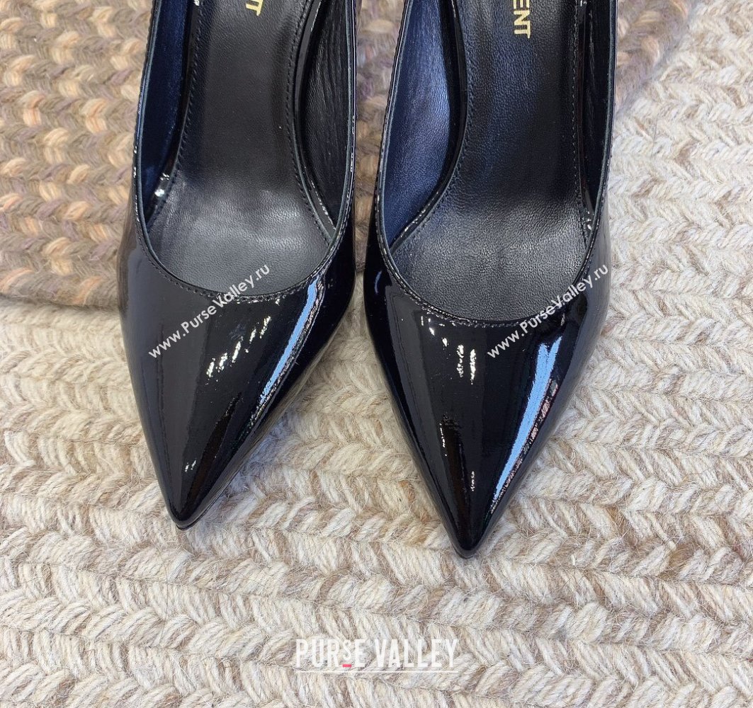 Saint Laurent Heel 8.5cm Opyum Pumps in patent leather 484160 So Black (modeng-24032219)