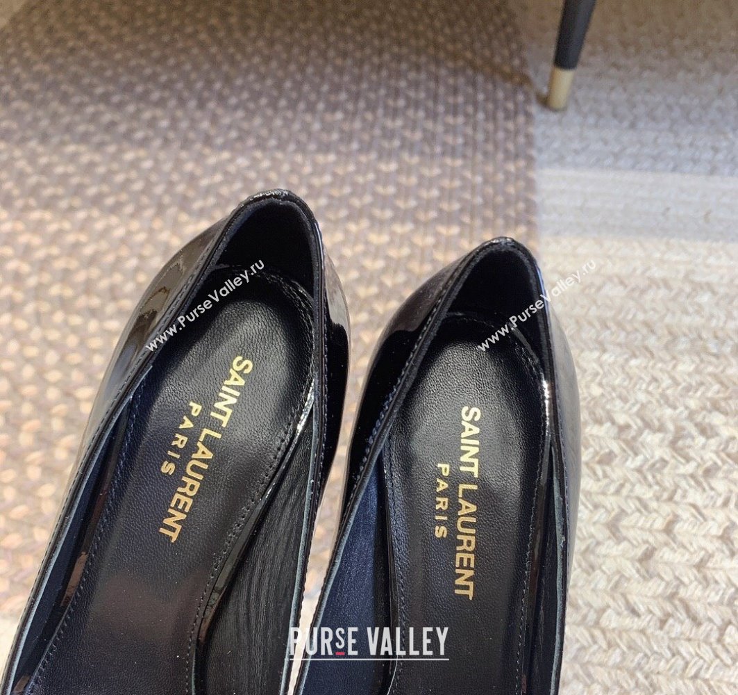 Saint Laurent Heel 8.5cm Opyum Pumps in patent leather 484160 So Black (modeng-24032219)