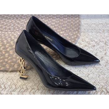 Saint Laurent Heel 8.5cm Opyum Pumps in patent leather 484160 Black/Gold (modeng-24032221)