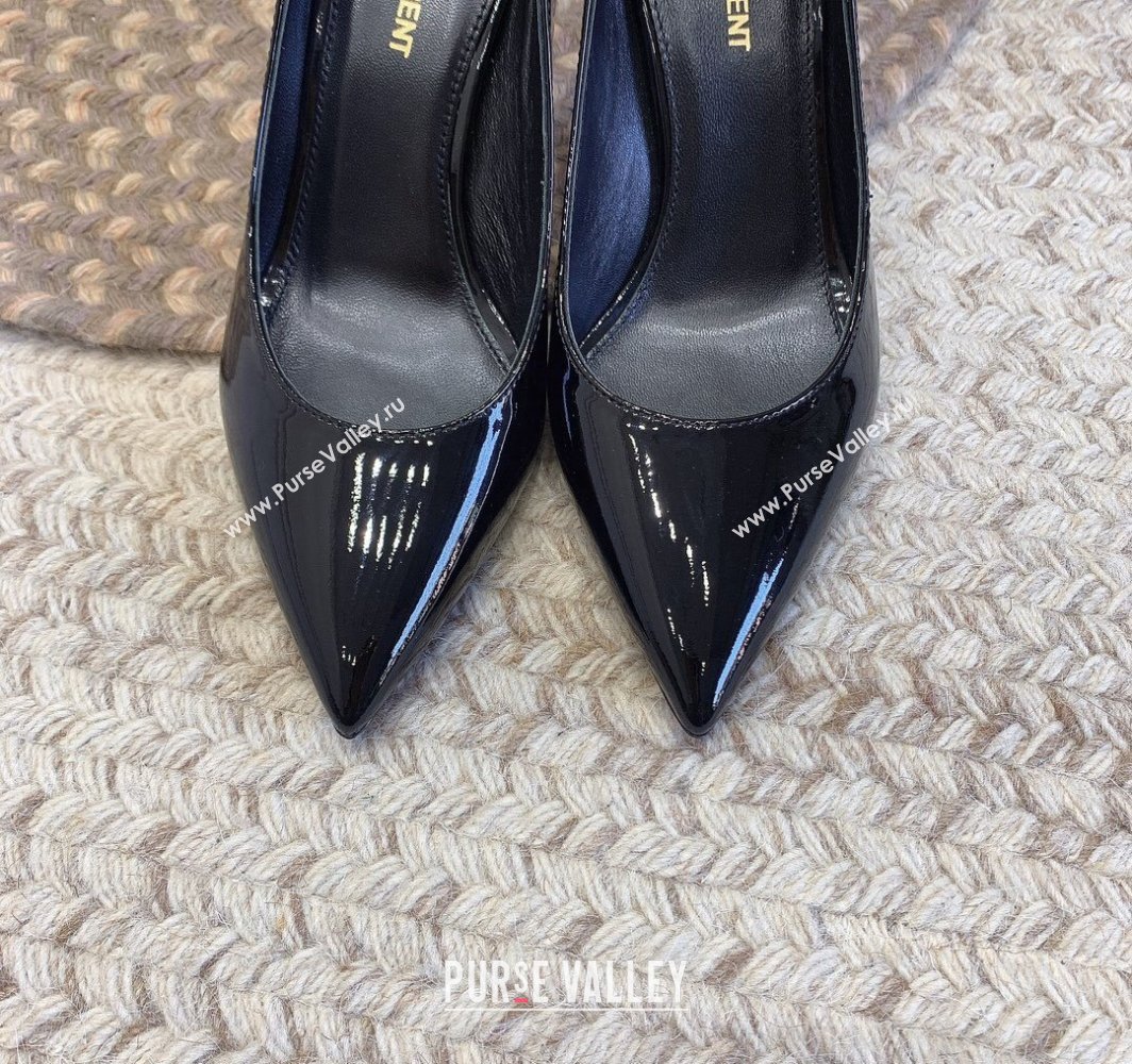 Saint Laurent Heel 8.5cm Opyum Pumps in patent leather 484160 Black/Gold (modeng-24032221)