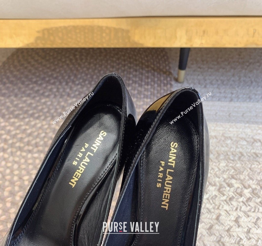 Saint Laurent Heel 8.5cm Opyum Pumps in patent leather 484160 Black/Gold (modeng-24032221)