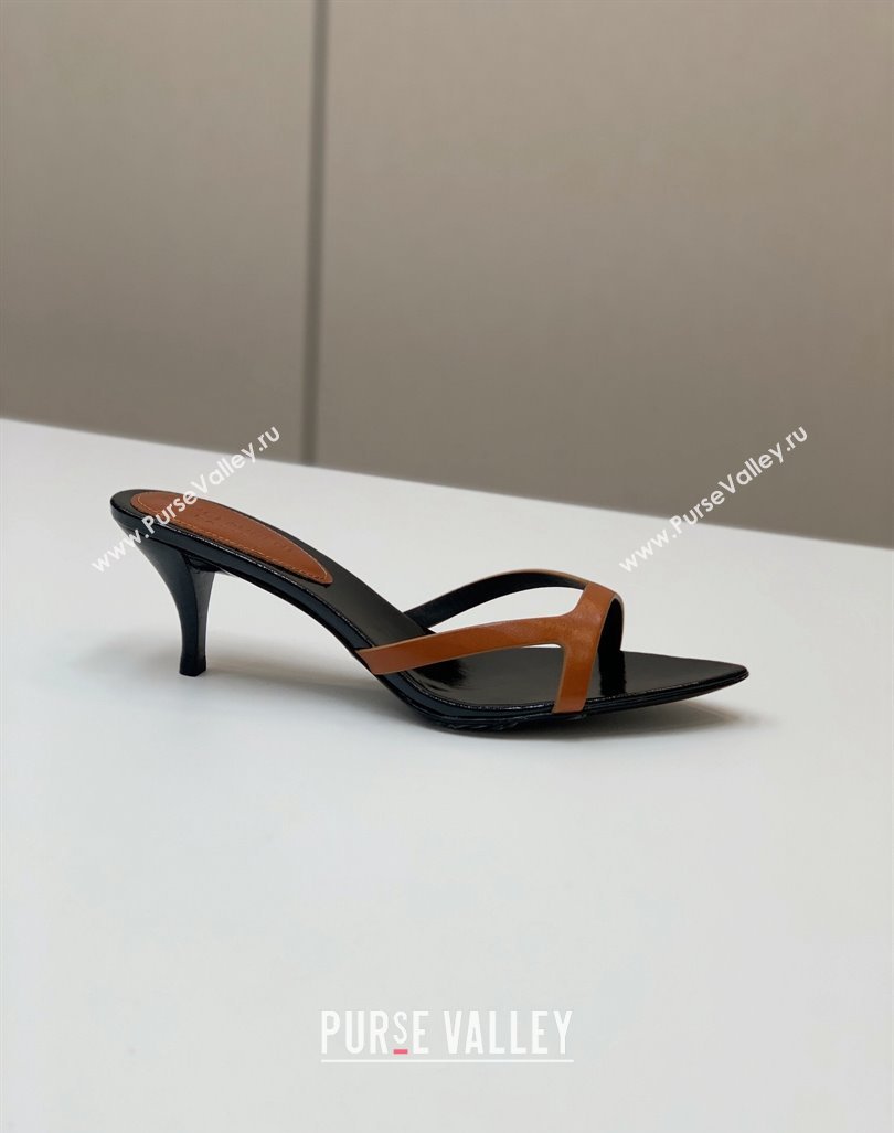 Saint Laurent Heel 4cm clara Mules in leather Brown 2024 (kaola-24032108)