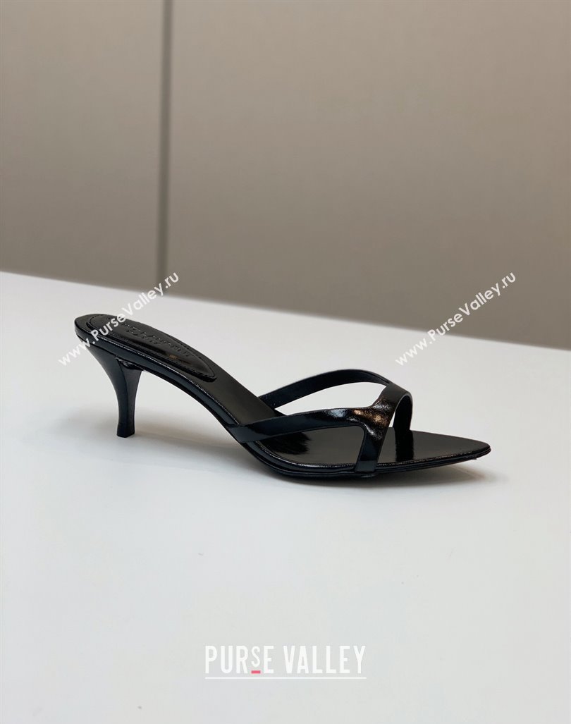 Saint Laurent Heel 4cm clara Mules in leather Black 2024 (kaola-24032107)