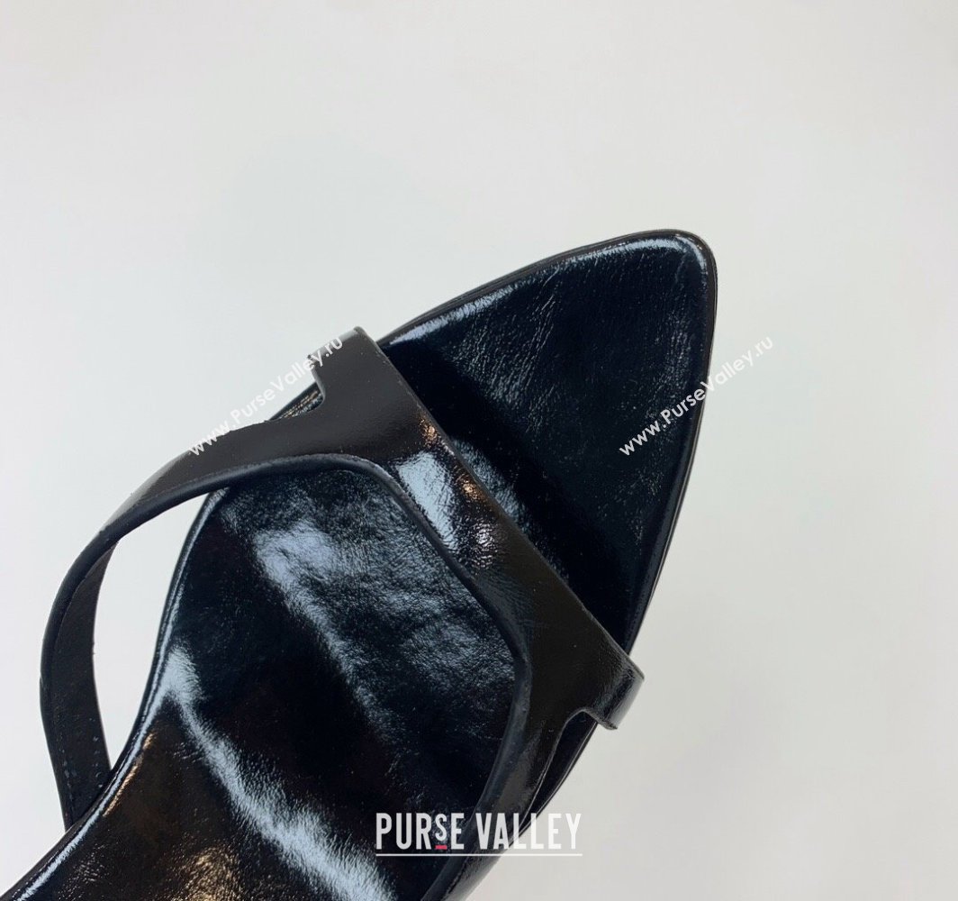 Saint Laurent Heel 4cm clara Mules in leather Black 2024 (kaola-24032107)