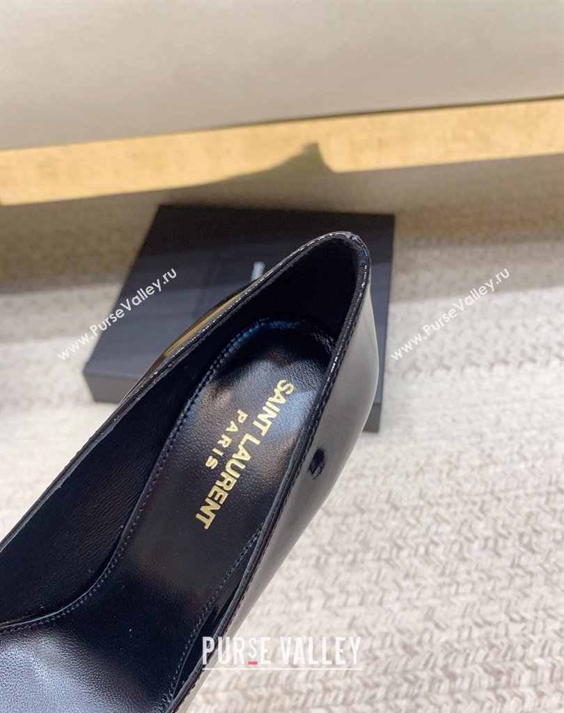 Saint Laurent Heel 10.5cm Opyum Pumps in patent leather 472011 Black/Gold (modeng-24032209)