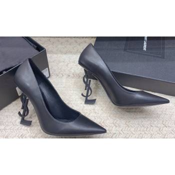 Saint Laurent Heel 10.5cm Opyum Pumps in leather 472011 Black (modeng-24032211)