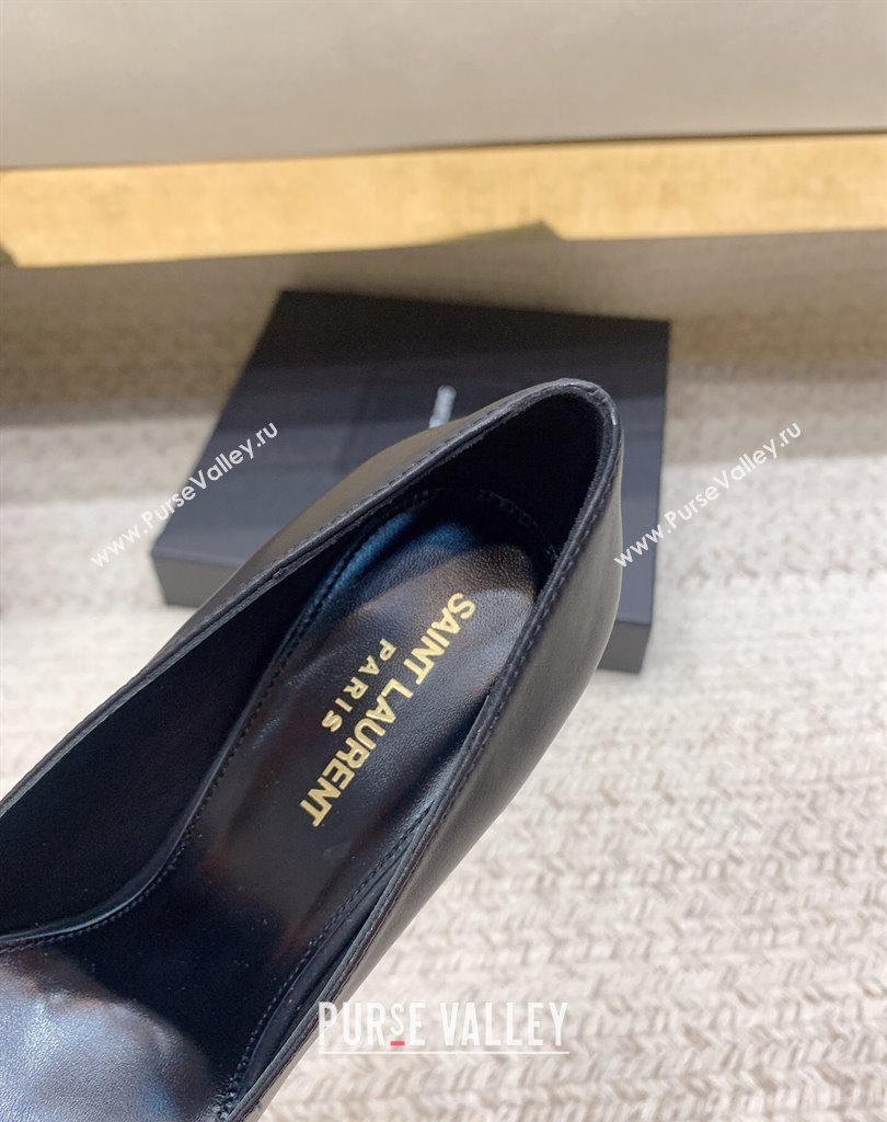 Saint Laurent Heel 10.5cm Opyum Pumps in leather 472011 Black (modeng-24032211)