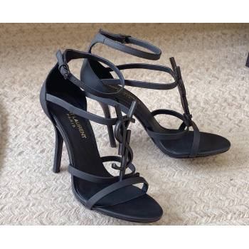 Saint Laurent Heel 10cm cassandra Multi-strap sandals So Black 2024 (modeng-24032114)