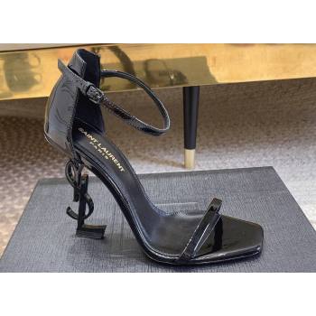 Saint Laurent Heel 10.5cm Opyum sandals in patent leather 557662 So Black (modeng-24032225)