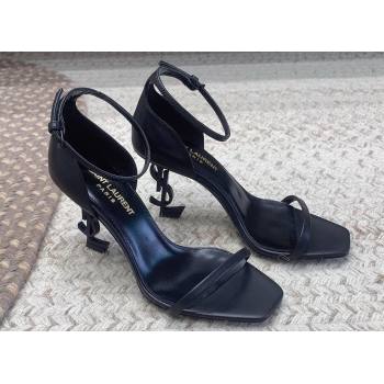 Saint Laurent Heel 8.5cm Opyum sandals in leather 557679 So Black (modeng-24032240)