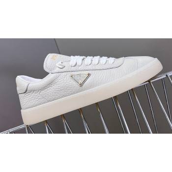 Prada Lane leather Women/Men Sneakers with enameled triangle 2EE394 03 2024 (modeng-24032693)