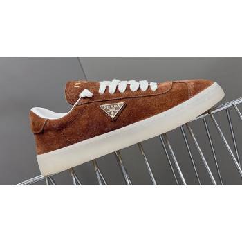 Prada Lane leather Women/Men Sneakers with enameled triangle 2EE394 06 2024 (modeng-24032696)