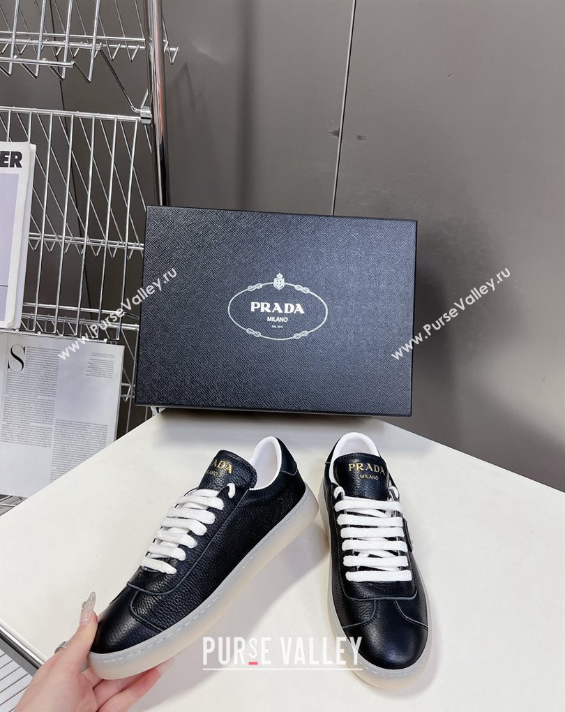 Prada Lane leather Women/Men Sneakers with enameled triangle 2EE394 07 2024 (modeng-24032697)