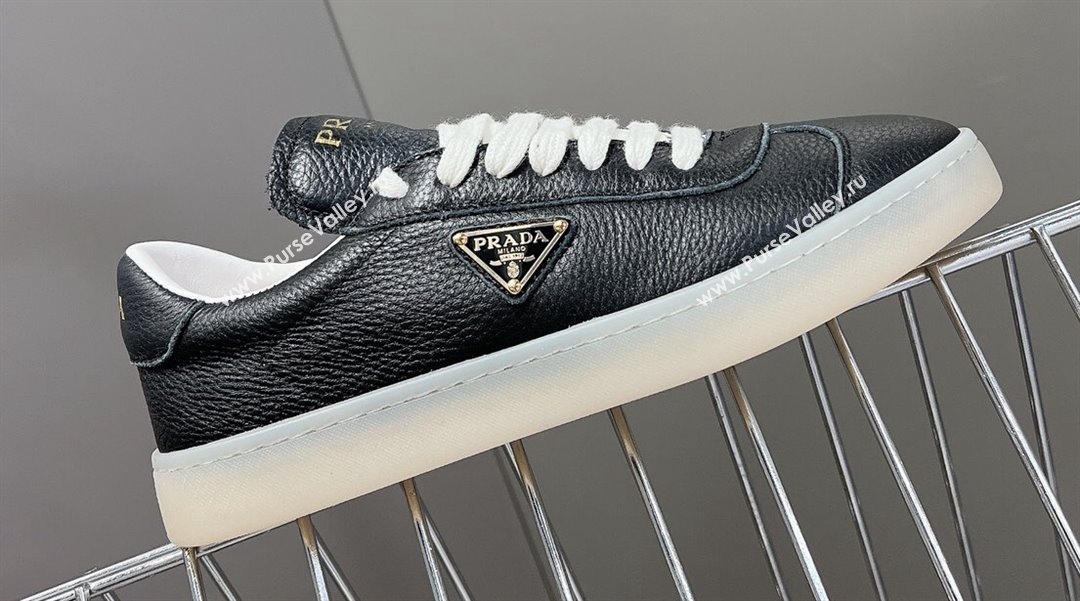 Prada Lane leather Women/Men Sneakers with enameled triangle 2EE394 07 2024 (modeng-24032697)