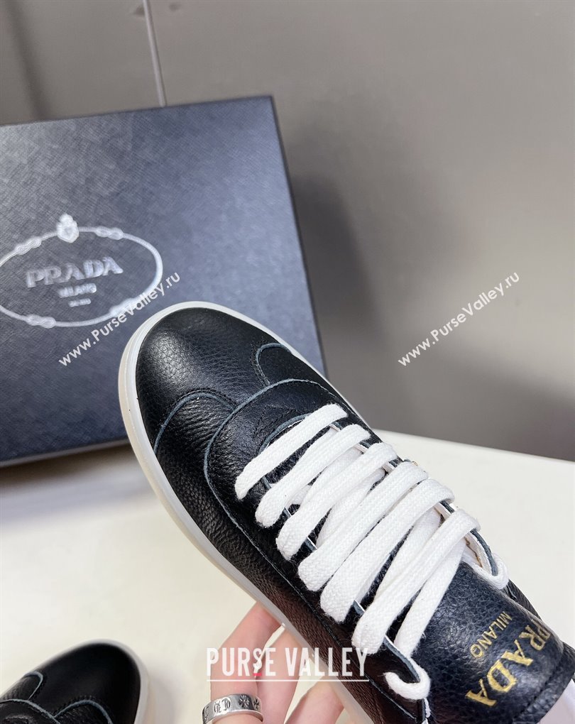 Prada Lane leather Women/Men Sneakers with enameled triangle 2EE394 07 2024 (modeng-24032697)