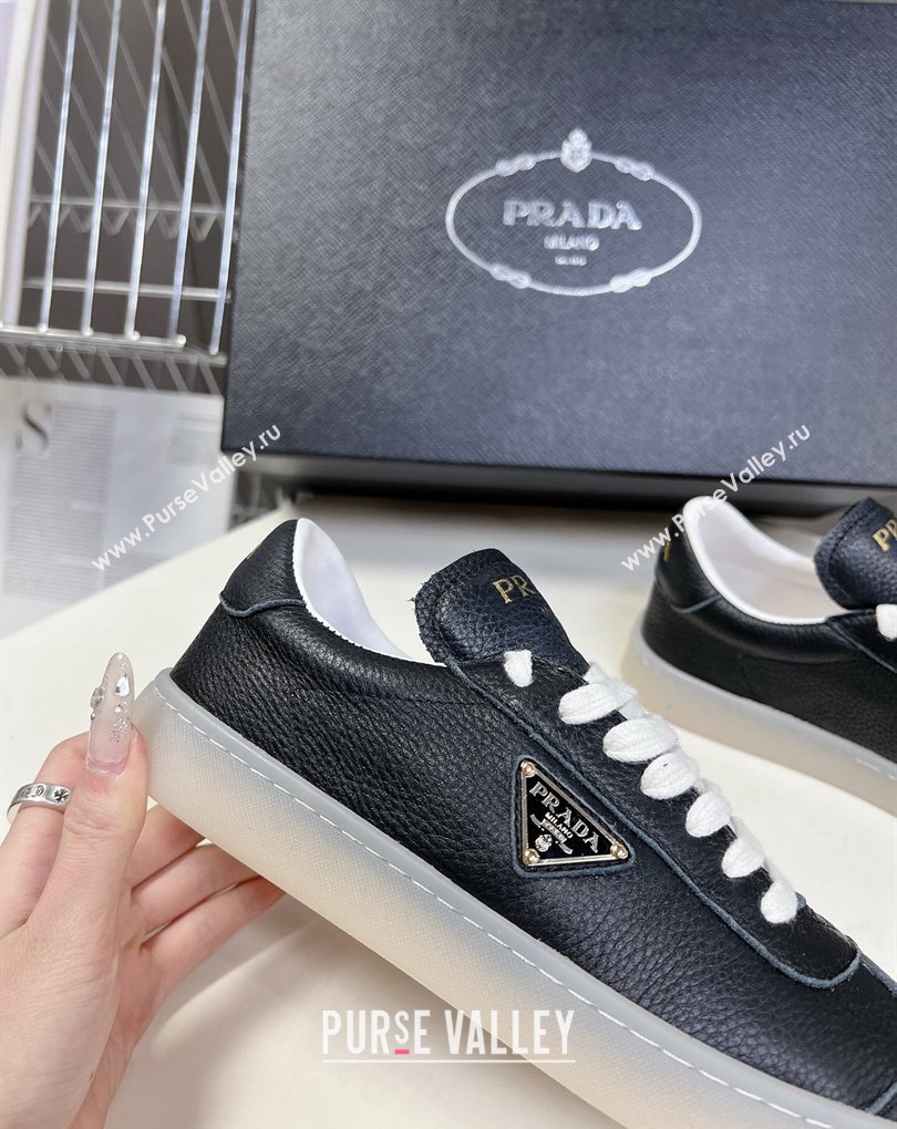 Prada Lane leather Women/Men Sneakers with enameled triangle 2EE394 07 2024 (modeng-24032697)