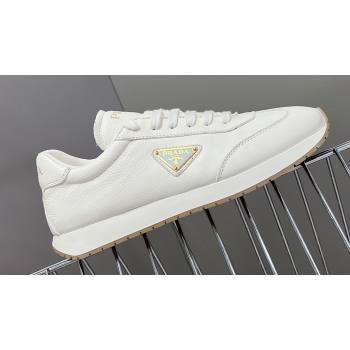 Prada leather Mens Sneakers with enameled triangle 01 2024 (modeng-240326a01)