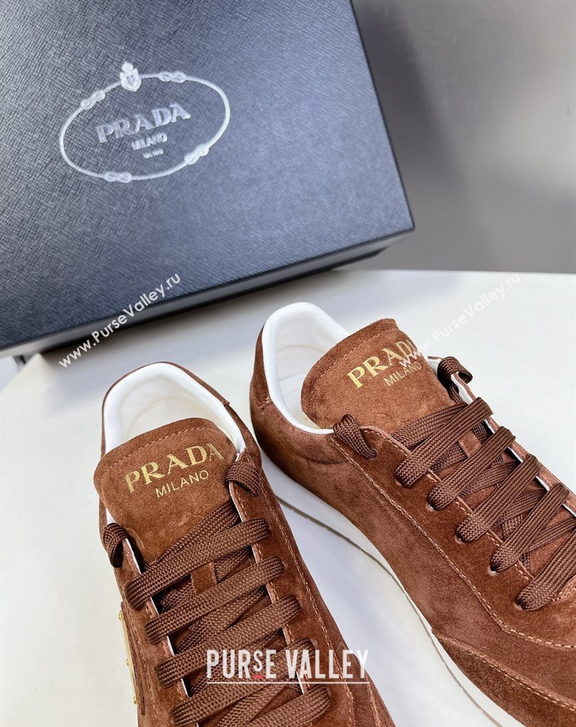 Prada leather Mens Sneakers with enameled triangle 06 2024 (modeng-240326a06)