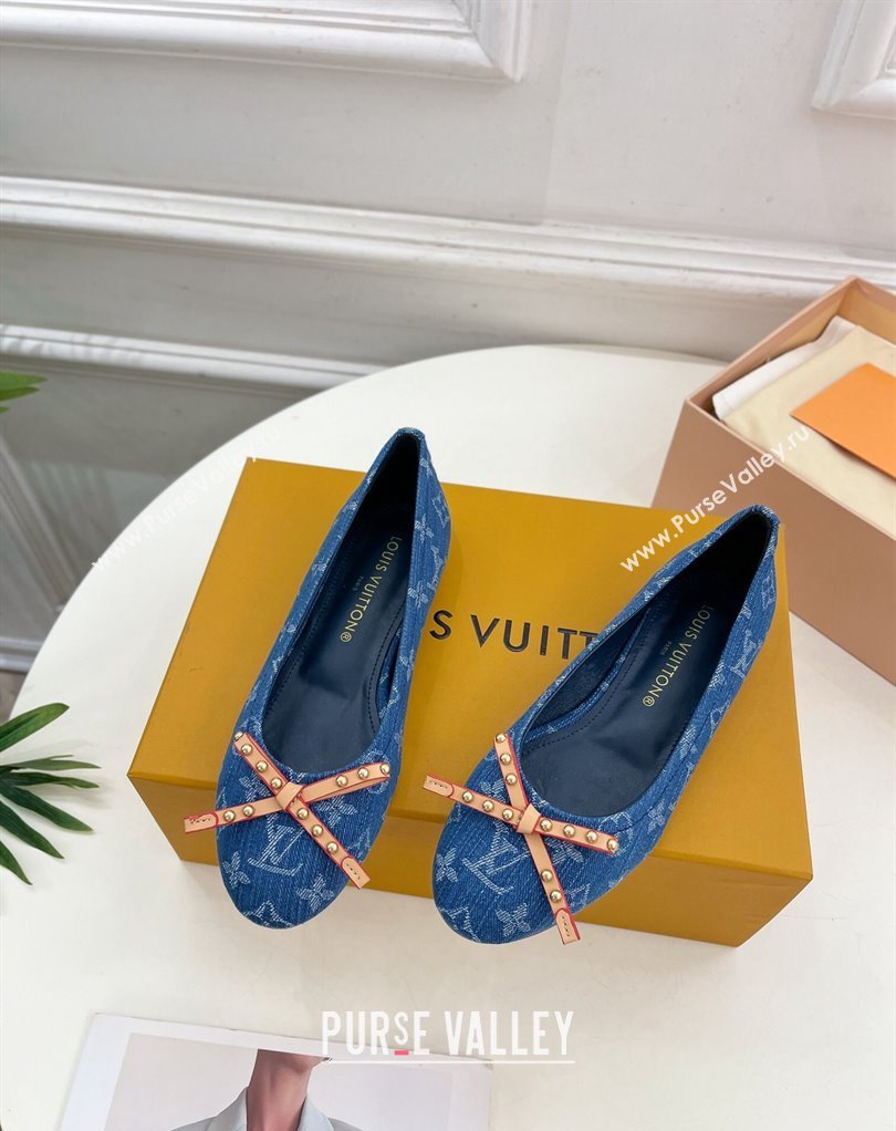 Louis Vuitton Monogram denim Nina Flat Ballerinas New LV Remix 03 2024 (modeng-24032523)