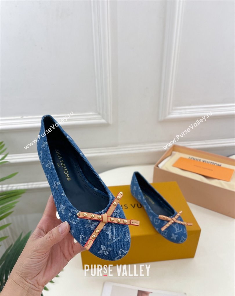 Louis Vuitton Monogram denim Nina Flat Ballerinas New LV Remix 03 2024 (modeng-24032523)