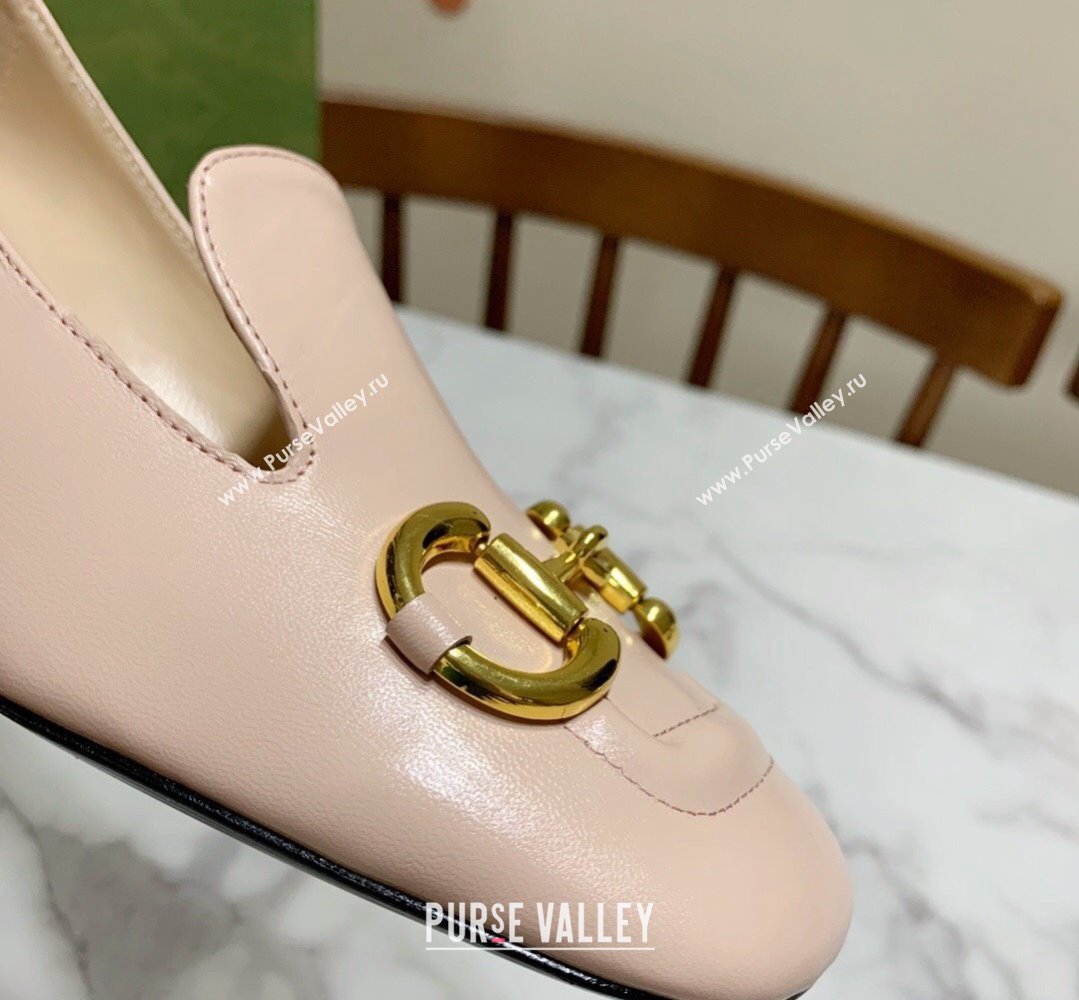 Gucci Heel 5.5cm Pumps with Horsebit in leather Nude (modeng-24032634)