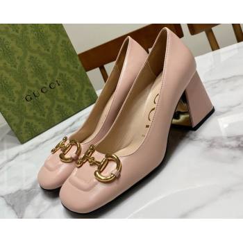 Gucci Heel 2.5cm/5.5cm/7.5cm pumps with Horsebit in leather Nude (modeng-24032644)