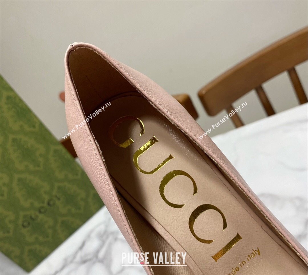 Gucci Heel 2.5cm/5.5cm/7.5cm pumps with Horsebit in leather Nude (modeng-24032644)