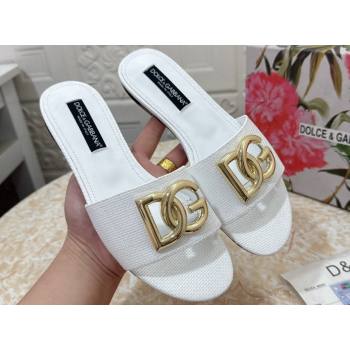 Dolce Gabbana Raffia sliders White 2024 (modeng-24032833)