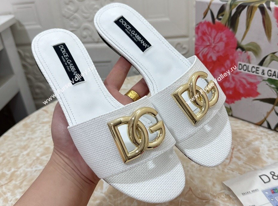 Dolce Gabbana Raffia sliders White 2024 (modeng-24032833)