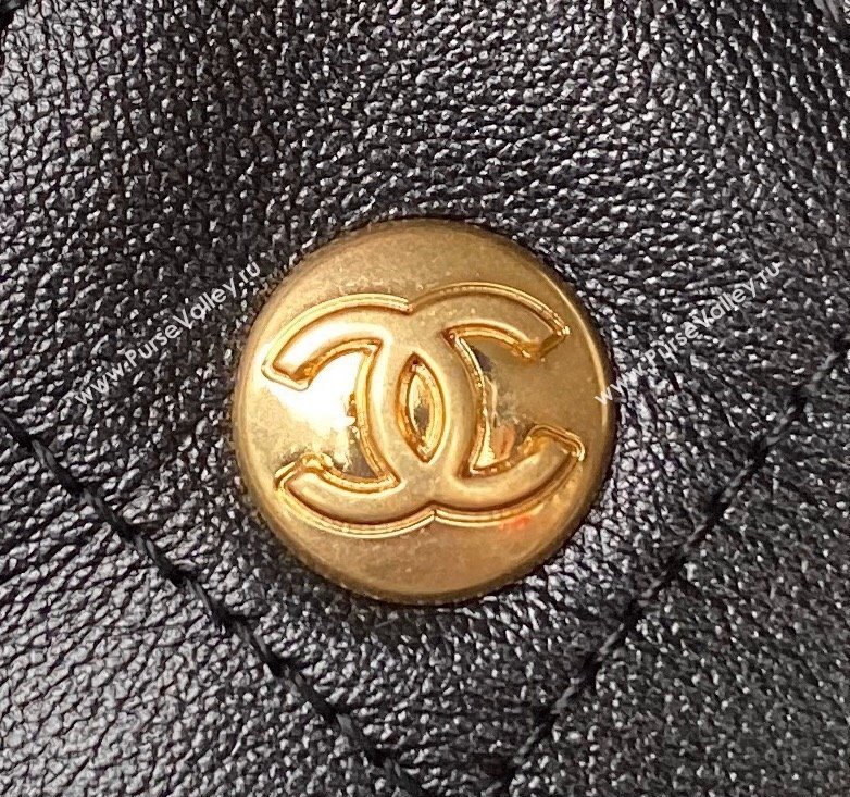 Chanel Shiny Calfskin Gold-Tone Metal Hobo Handbag AS4743 Black 2024 (jiyuan-24032731)