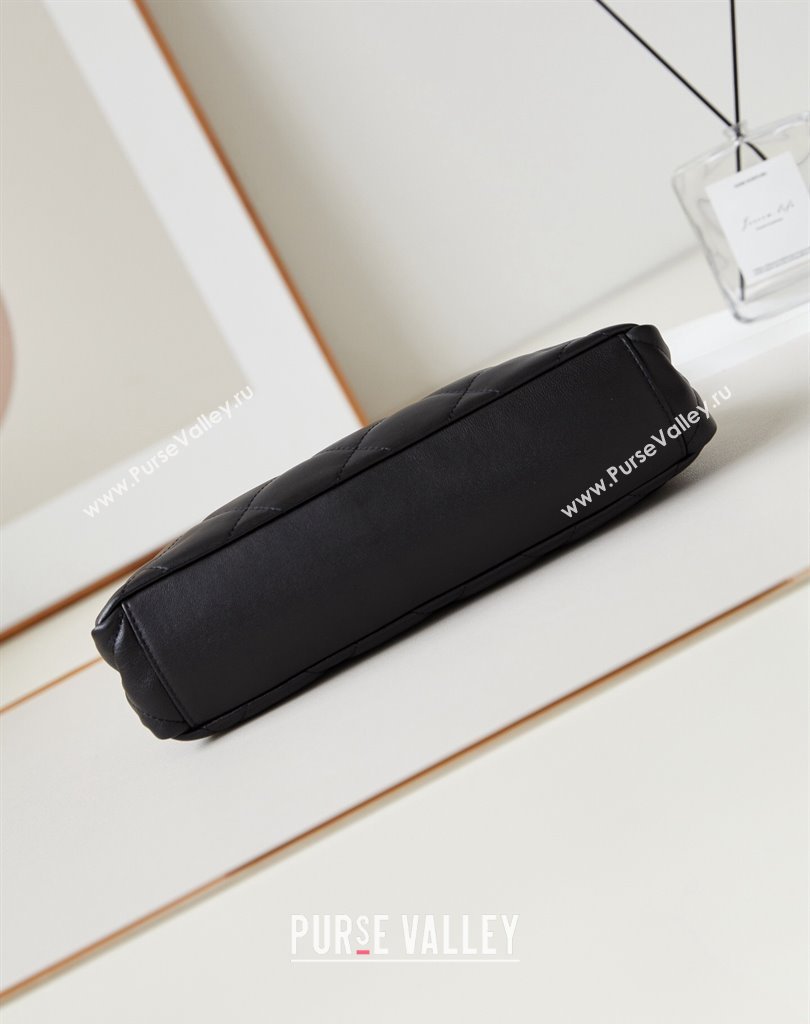 Chanel Lambskin Gold-Tone Metal Large Hobo Bag AS4755 Black 2024 (jiyuan-24032726)