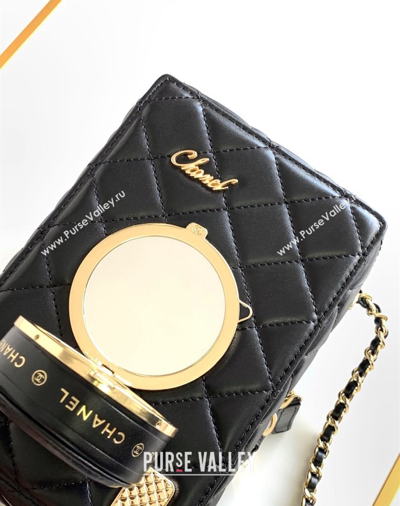 Chanel Lambskin Gold-Tone Metal Camera Bag AS4817 Black 2024 (jiyuan-24032715)