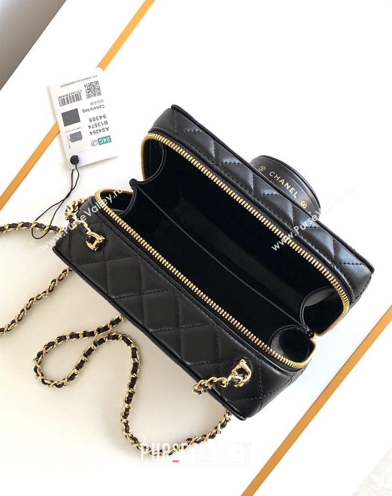 Chanel Lambskin Gold-Tone Metal Camera Bag AS4817 Black 2024 (jiyuan-24032715)