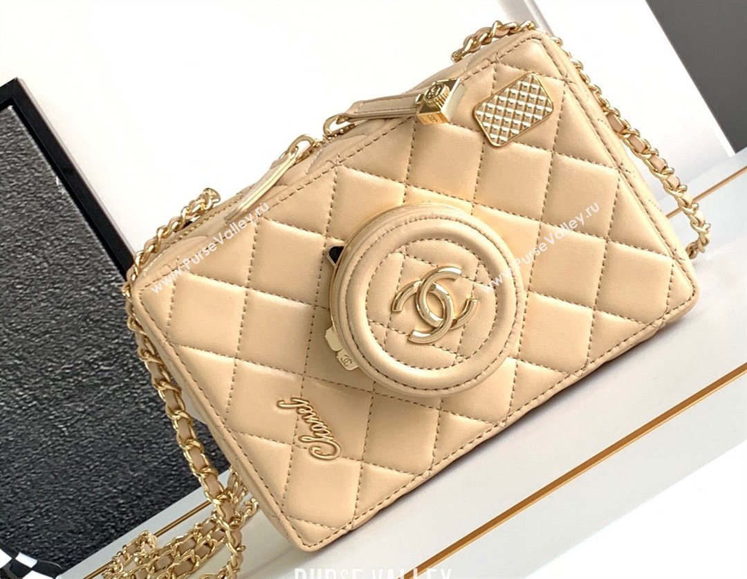 Chanel Lambskin Gold-Tone Metal Camera Bag AS4817 Beige 2024 (jiyuan-24032718)