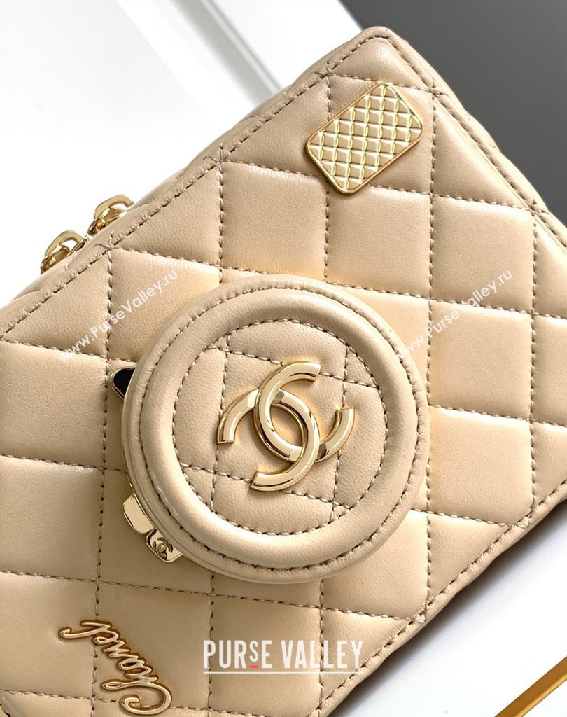 Chanel Lambskin Gold-Tone Metal Camera Bag AS4817 Beige 2024 (jiyuan-24032718)