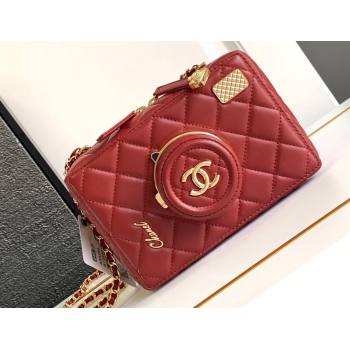 Chanel Lambskin Gold-Tone Metal Camera Bag AS4817 Red 2024 (jiyuan-24032717)