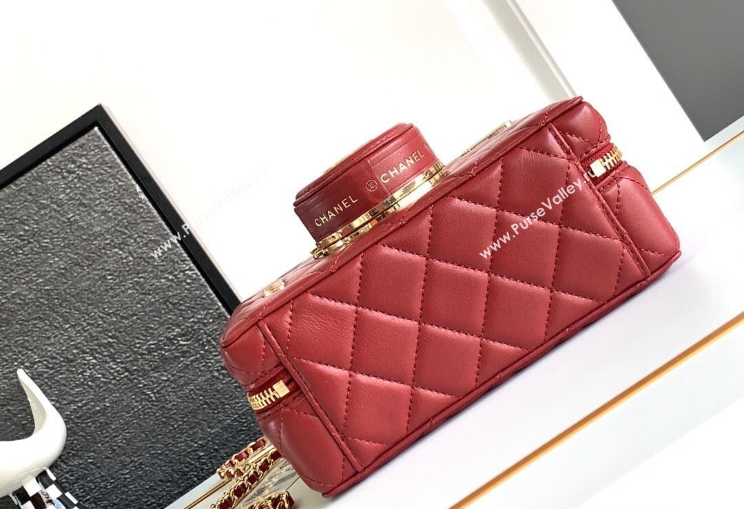 Chanel Lambskin Gold-Tone Metal Camera Bag AS4817 Red 2024 (jiyuan-24032717)