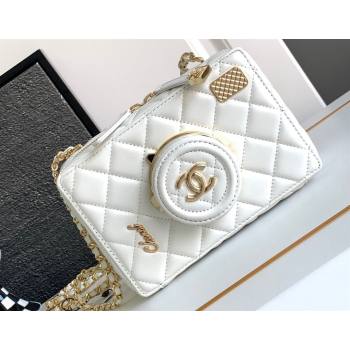 Chanel Lambskin Gold-Tone Metal Camera Bag AS4817 White 2024 (jiyuan-24032716)