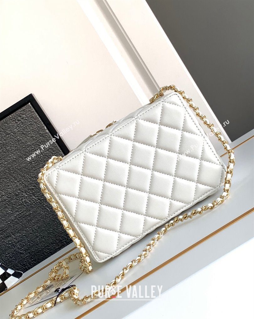 Chanel Lambskin Gold-Tone Metal Camera Bag AS4817 White 2024 (jiyuan-24032716)