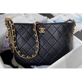 Chanel Gold-Tone Metal Large Hobo Bag AS4450 Black 2024 (jiyuan-24032719)