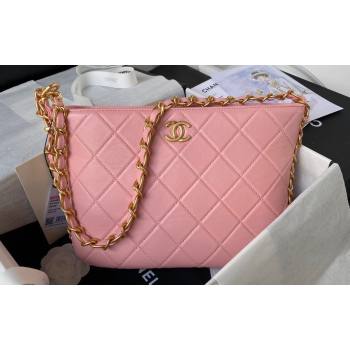 Chanel Gold-Tone Metal Large Hobo Bag AS4450 Pink 2024 (jiyuan-24032721)